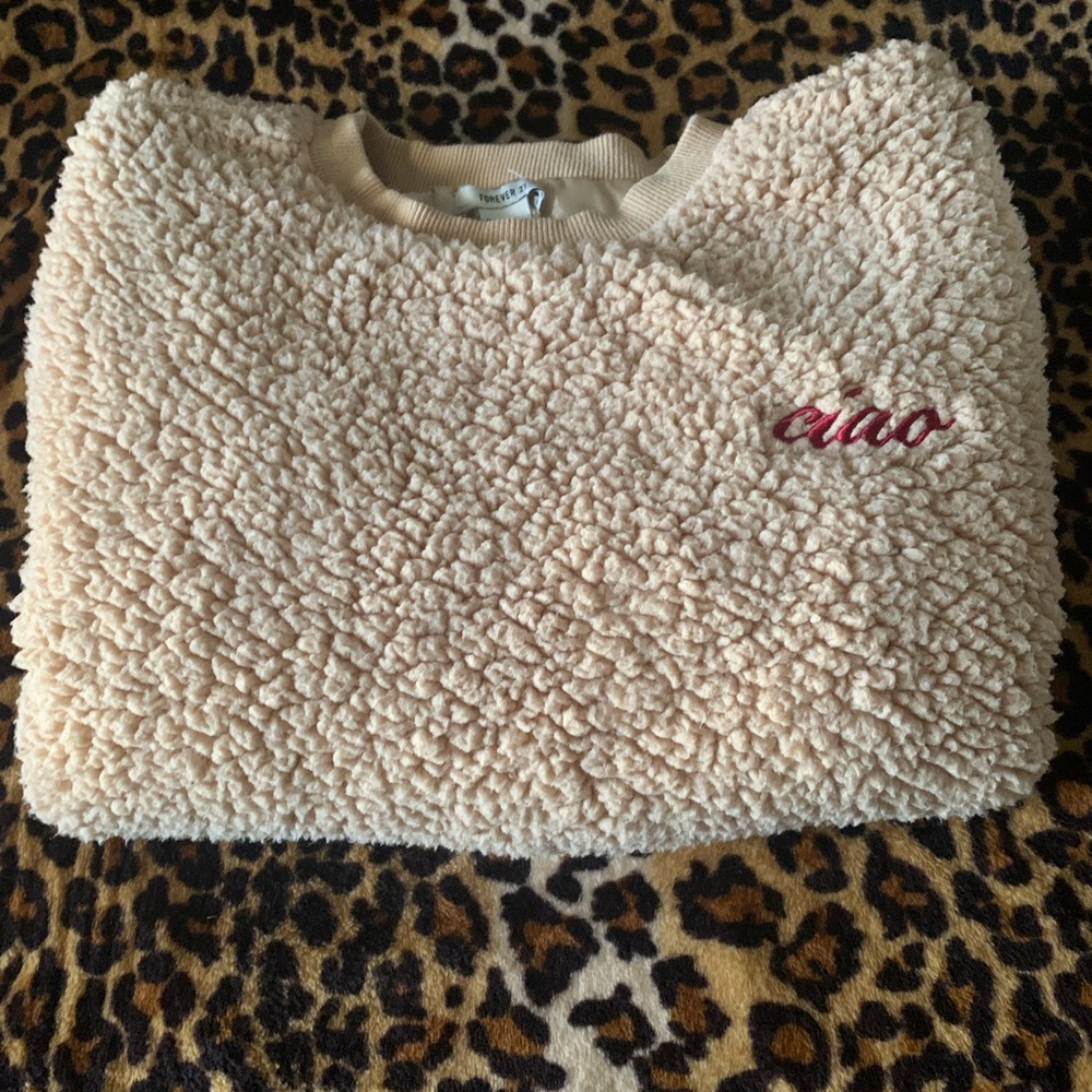 Forever 21 Tan sherpa sweater